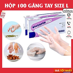 Mua Hộp 100 Găng Tay Nấu Ăn Siêu Dai Victoria Bay Làm Bếp Siêu Dai Chất Liệu TPE Không Mùi Chống Nhăn