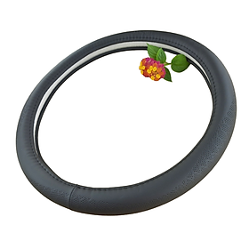 Bọc vô lăng cao cấp Macsim L202 màu đen chất liệu da thật - Khâu tay 100% size M