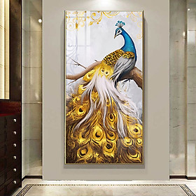 Tranh Tường In Vải Canvas Giá Rẻ - Tranh Chim Công Nghệ Thuật Sang Trọng
