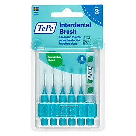 Cây Chải Kẽ Răng Tepe IDB Original – Làm Sạch Kẽ Răng Hiệu Quả (Vỉ 6 cây và 1 nắp), Nhập Khẩu Thụy Điển