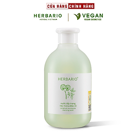 Nước tẩy trang rau má & diếp cá Herbario 300ml làm sạch sâu dịu nhẹ thuần chay