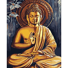 Mua Tranh tô màu theo số  tranh số hóa 40x50cm hình Phật giáo đã căng khung  hàng có sẵn