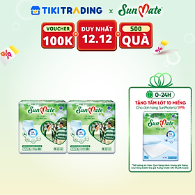 Combo 2 Tã Quần Người Lớn Sunmate Mềm Mại L8 (8 Miếng)