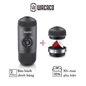 Mua COMBO Wacaco Nanopresso Black + NS Adapter - Máy pha cà phê ép tay cao cấp từ Wacaco