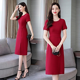 Đầm suông phong cách vintage cực sang trọng quý phái / có 2 màu