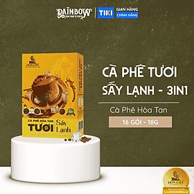 LION CAFE - Cà phê hòa tan 3in1 - Cà phê TƯƠI Sấy Lạnh - Đậm Đà X2 - Hộp 288g (16 gói x 18g)
