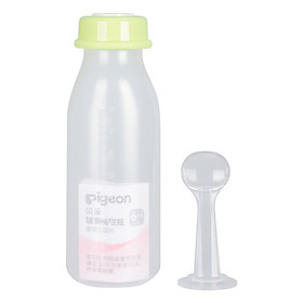 Pigeon Baby Rice cereal milk bottle Silicone food supplement spoon Squeezing feeding spoon Supplementary feeding bottle 240ml DA118