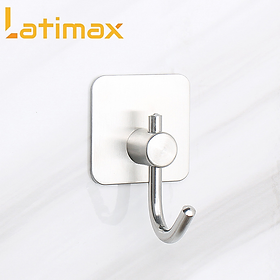 Móc dán tường treo đồ Inox 304 lưỡi câu Latimax MD01 cao cấp - Tặng kèm Keo dán chuyên dụng siêu chịu lực