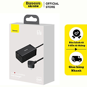 Mua Bộ Sạc Nhanh Kiêm Hub Mở Rộng Đa Năng 2 in 1 công suất 67W Baseus GaN5 Pro Desktop Fast Charger 1U+2C+HDMI (CCGAN67-HDS)- Hàng chính hãng