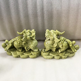Mua Tỳ Hưu Đứng Ngọc Serpentine Xanh