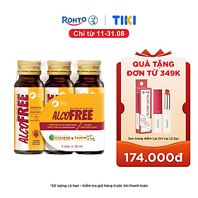 Nước uống giải rượu, thải độc gan Alcofree lốc 3 chai x 50ml