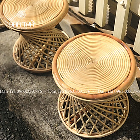 Mua   RẺ VÔ ĐỊCH   Đôn Mây Họa Tiết Xoắn Ốc - Nội Thất Mây Tre Đan