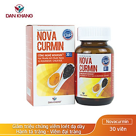 Viên Uống Tinh Chất Nghệ Giảm Đau Dạ Dày Novacurmin - Nguyên liệu nhập khẩu từ Đức (Hộp 30 viên)