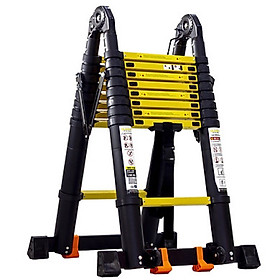 Thang nhôm rút đôi chữ A 2m8 cao cấp