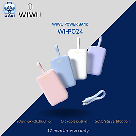 Mua Sạc dự phòng hàng chính hãng WiWU 10.000mAh 22.5W Wi-P024: Tích hợp cáp  khả năng hít mặt lưng độc đáo