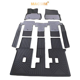 Thảm ô tô sd3 2 lớp dạng lưới lục giác Kia Carnival 2022+ 8C (màu ghi) - bề mặt cao su siêu sạch - Macsim