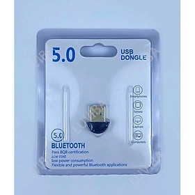 Bộ thu phát Bluetooth, thiết bị hỗ trợ thu phát nhạc không dây Nano USB 5.0 Bluetooth dành cho Laptop, Máy tính để bàn, Tivi Hàng Nhập Khẩu
