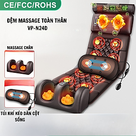 Đệm Massage Toàn Thân VISPO VP-N23D - Máy Massage Cổ Vai Gáy, Lưng, Chân Đa Năng Kết Hợp Nhiệt Hồng Ngoại Giúp Thư giãn, Giảm Căng Thẳng