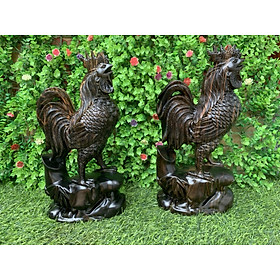 Mua Tượng con gà trống bằng gỗ mun kt cao 30×15×9cm