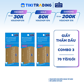Combo 3 Giấy Thấm Dầu Mayan (70 Tờ Phấn)
