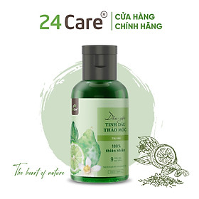 Dầu gội Tinh dầu thảo mộc hỗ trợ điều trị gàu 24Care - Dành cho Nam - chiết xuất từ tinh dầu thiên nhiên - Xịt tóc Vỏ bưởi/ Hoa anh đào giúp mềm mượt, hỗ trợ mọc tóc