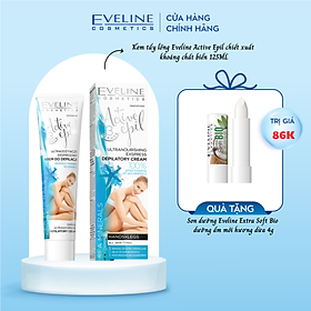 [Tặng son dưỡng môi Eveline] Kem tẩy lông chiết xuất khoáng chất biển dành cho mọi loại da EVELINE ACTIVE EPIL 125ml