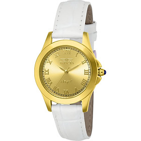 Invicta Women's 14805 Angel Analog Gold Ion-Plated Watch with Interchangeable Leather Bands