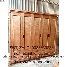 Mua tủ áo gỗ đinh hương cánh phẳng hiện đại sang trọng