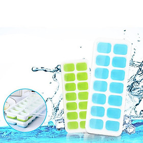 Mua Khay làm đá Silicon 14 ô  khay đá có nắp đậy giúp bảo quản thức ăn tránh mùi tủ lạnh  vi khuẩn xâm hại