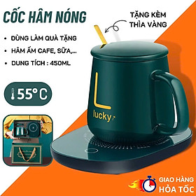 Mua Cốc Hâm Nóng Đa Năng – Bộ Ly Sứ Kèm Đế Điện Giữ Nhiệt Trà  Cafe  Sữa | Kèm Thìa & Hộp Sang Trọng