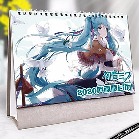 Lịch để bàn Miku Hatsune 2020 in ảnh đẹp anime chibi idols  tặng ảnh thiết kế Vcone