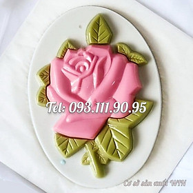 Mua Khuôn rau câu sinh nhật  cưới hỏi hoa hồng – Khuôn hình Oval loại 20 cm - Mã số 1162