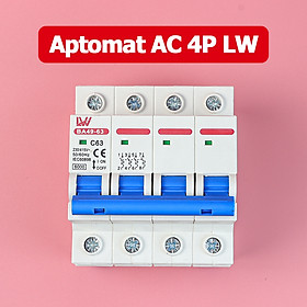 Mua Bộ ngắt mạch Aptomat tự động LW MCB AC 4P 220V 380V Bảo vệ quá tải ngắn mạch