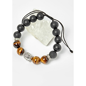 Vòng Tay Đá Thiên Nhiên Phối Charm Phật Hợp Kim Kết Dây Size Hạt 10mm - Ngọc Quý Gemstones