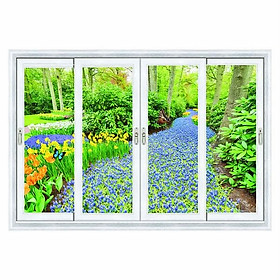 Tranh cửa sổ 3d phong cảnh
