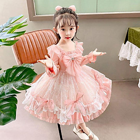 SHUANGYAN Lolita cô gái công chúa váy trẻ em ăn mặc cô gái mùa hè váy trẻ em mùa hè váy pongee bé ăn mặc mùa hè