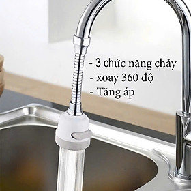 Bộ đầu nối vòi rửa chén tăng áp 3 chế độ 