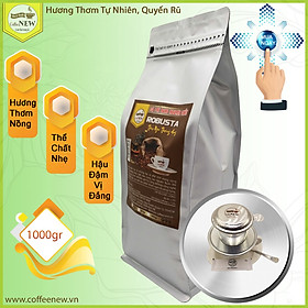 Hình ảnh 2Kg Cà Phê Robusta Rang Mộc Nguyên Chất 100% - Tặng Phin Nhôm - Hậu Đậm, Vị Đắng - Phù Hợp Mọi Gia ĐÌnh  - Coffee New