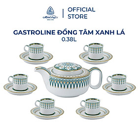 Mua Bộ Ấm Trà Sứ 0.38 L - Gastroline - Đồng Tâm Xanh Lá