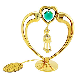 Cử Nhân Khung Tim Mạ Vàng Đính Pha Lê Swarovski