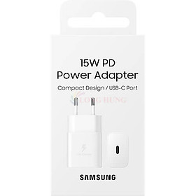 Cốc sạc Samsung Power Adapter 1Type-C 15W PD EP-T1510N - Hàng chính hãng