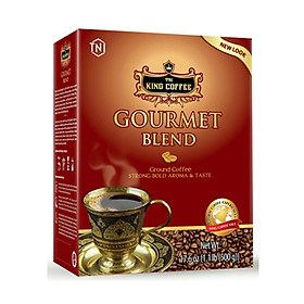 Hình ảnh Cà Phê Rang Xay Gourmet Blend KING COFFEE - Hộp 500g - Pha Phin