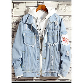 Áo khoác jean Nam phộm rộng ,phong cách bụi-9300106