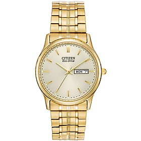 Đồng Hồ Nam Citizen Dây Thép Không Gỉ BM8452-99P - Mặt Vàng
