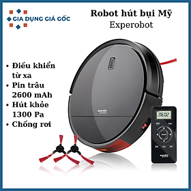 Robot hút bụi EXPEROBOT C200 - Lực hút khỏe, pin khỏe 2600 mAh - Hàng chính hãng Mỹ