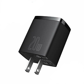 Cốc sạc siêu nhỏ gọn 20W Baseus Compact Quick Charger (USB + Type C, công suất 20W) - Hàng Chính Hãng