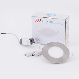 ĐÈN LED TRÒN DOWNLIGHT ÂM TRẦN 3W VIỀN INOX