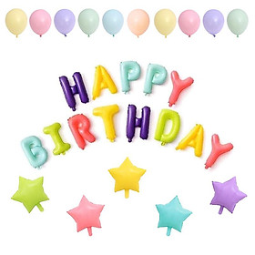 Bộ bong bóng sinh nhật màu macaron 