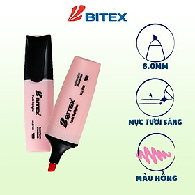 Bút dạ quang Bitex HL05 màu Pastel nhiều màu