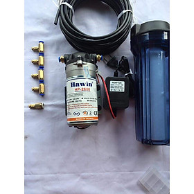 Mua Bơm phun sương. hawin hp-2600. 5 béc. lọc ly. 20m dây 8mm